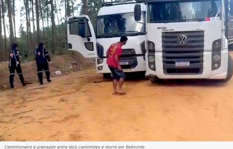 Tragédia no desvio da ponte: Motorista é fatalmente prensado entre caminhões